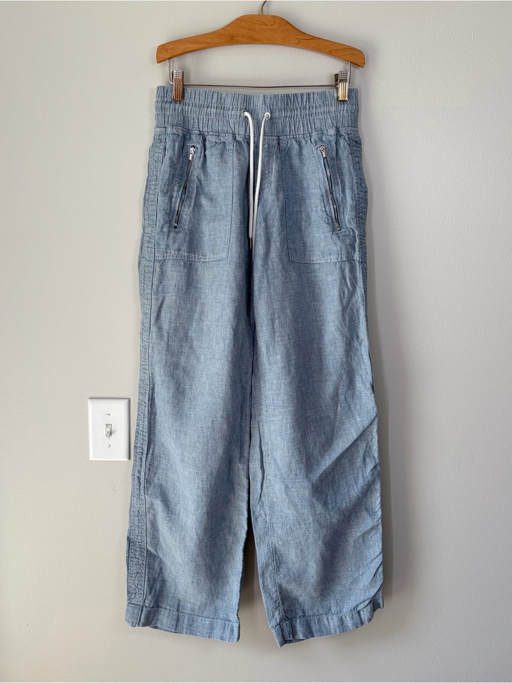 Athleta Cabo Linen Wide Leg Pants